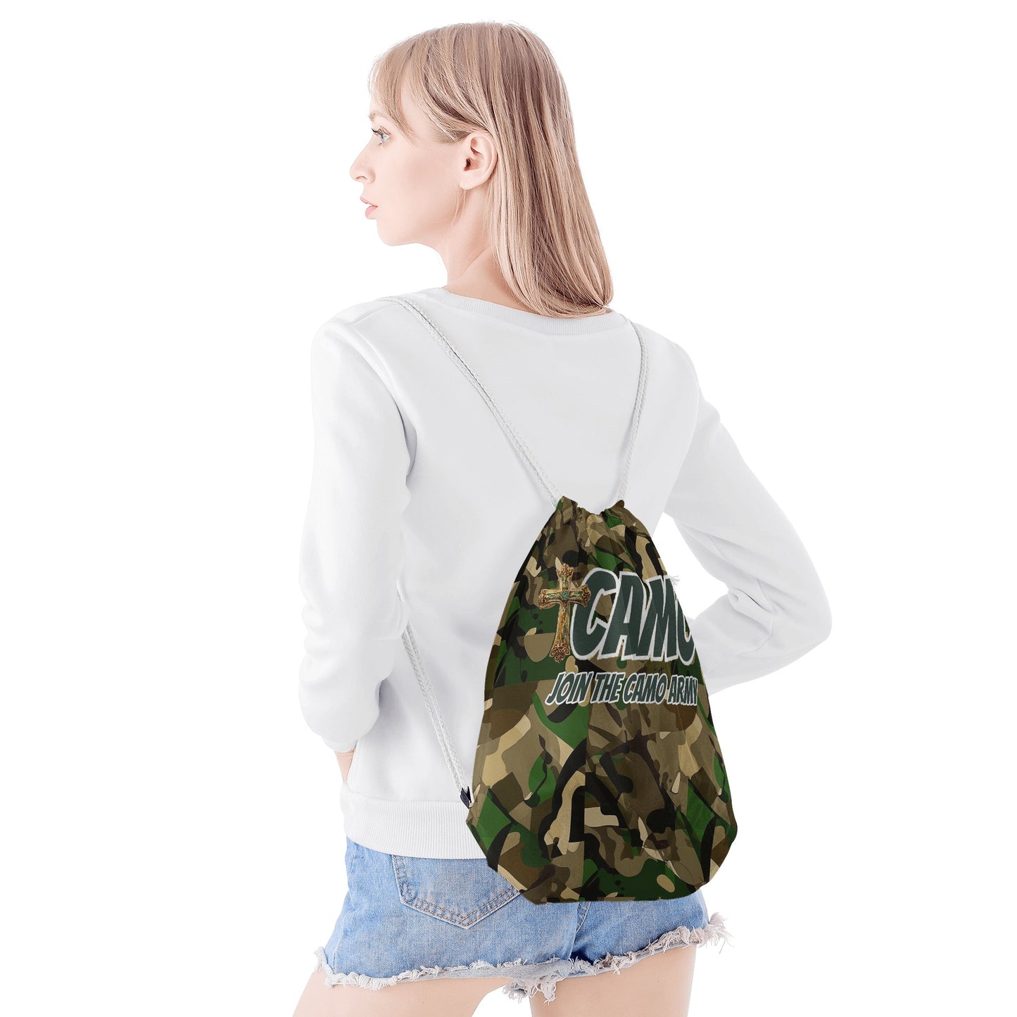 Camo Drawstring Bag