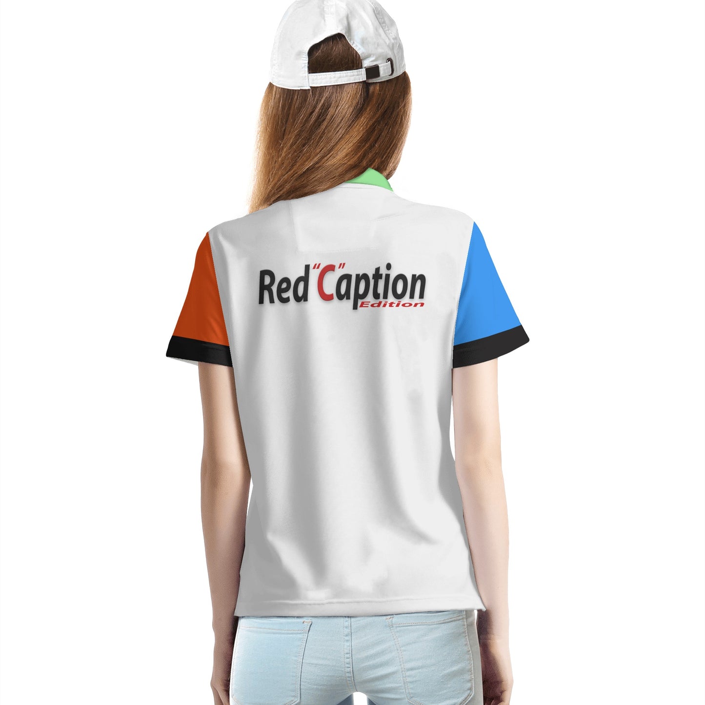 Red Caption Ladies Polo Shirt