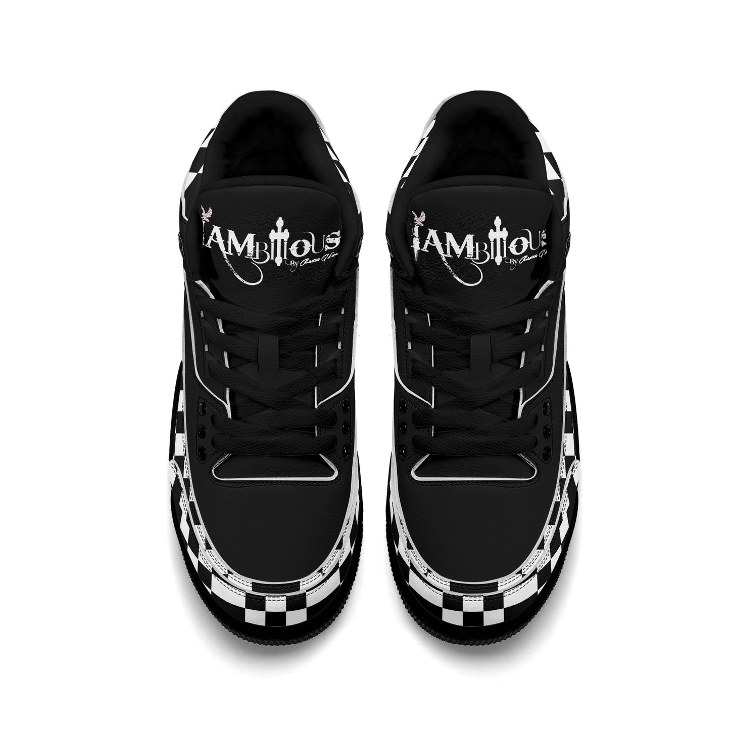 Mens Retro High Top Leather Basketball Sneakers-A5