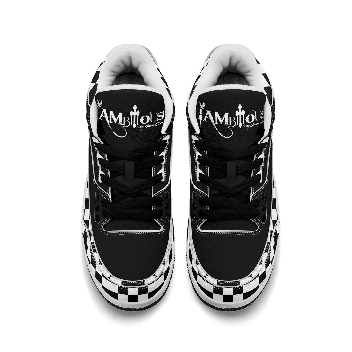 Mens Retro High Top Leather Basketball Sneakers-A5