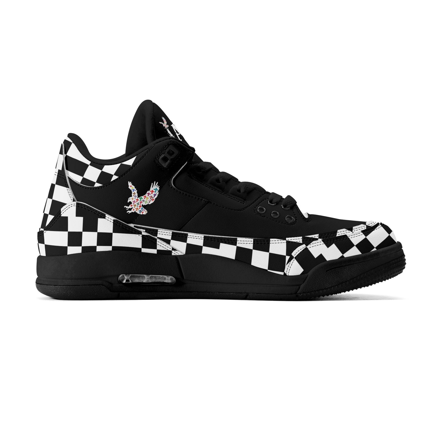 Mens Retro High Top Leather Basketball Sneakers-A5