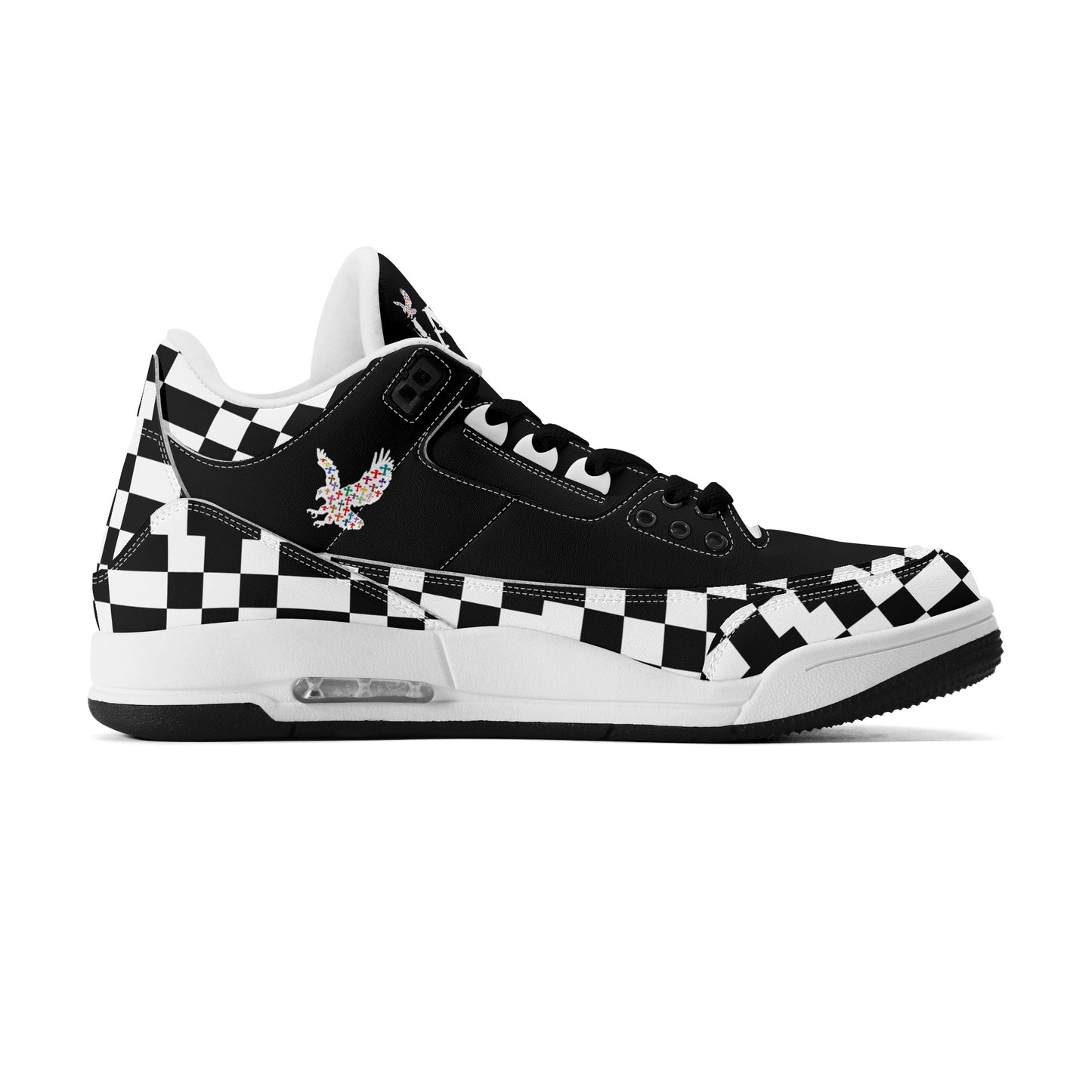 Mens Retro High Top Leather Basketball Sneakers-A5