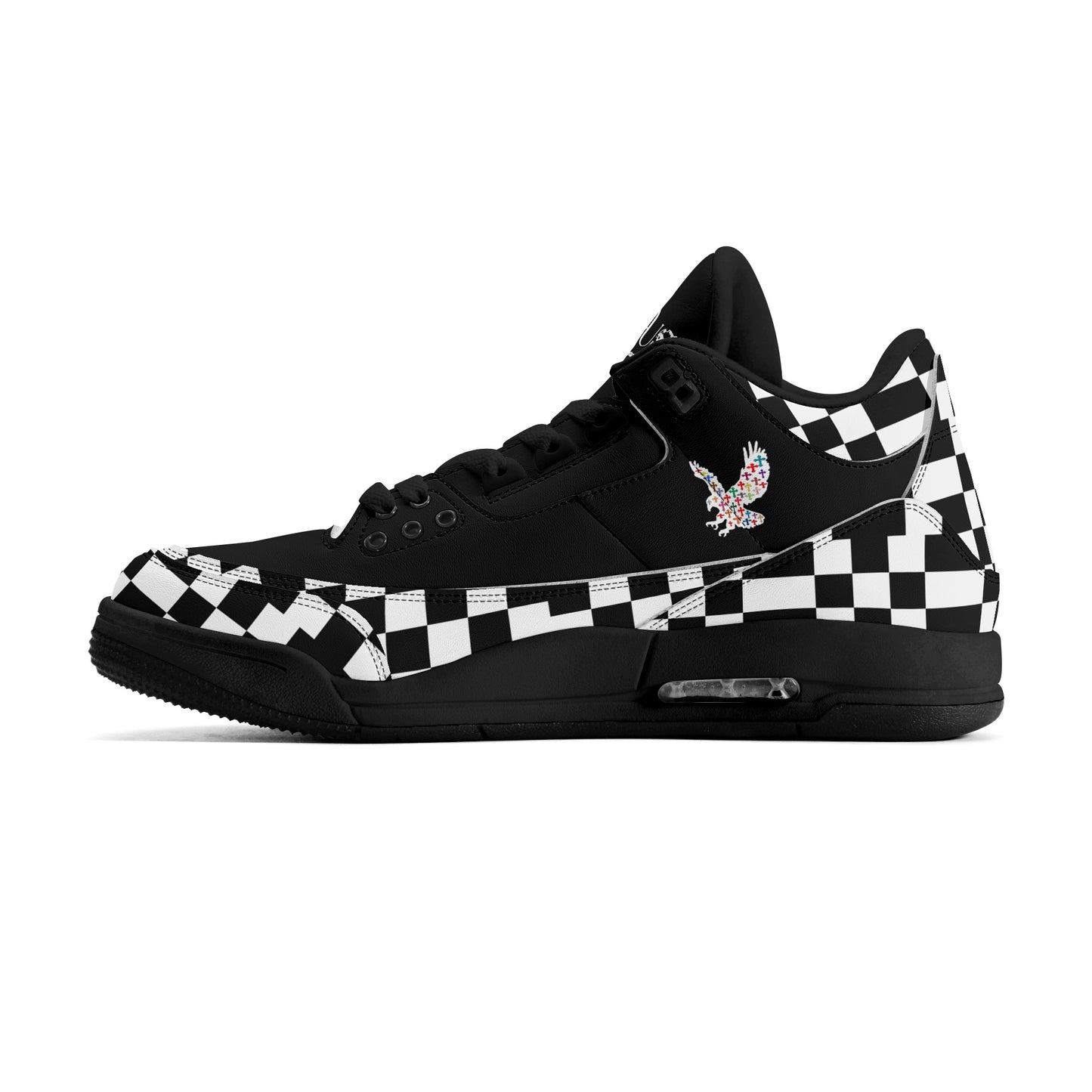 Mens Retro High Top Leather Basketball Sneakers-A5