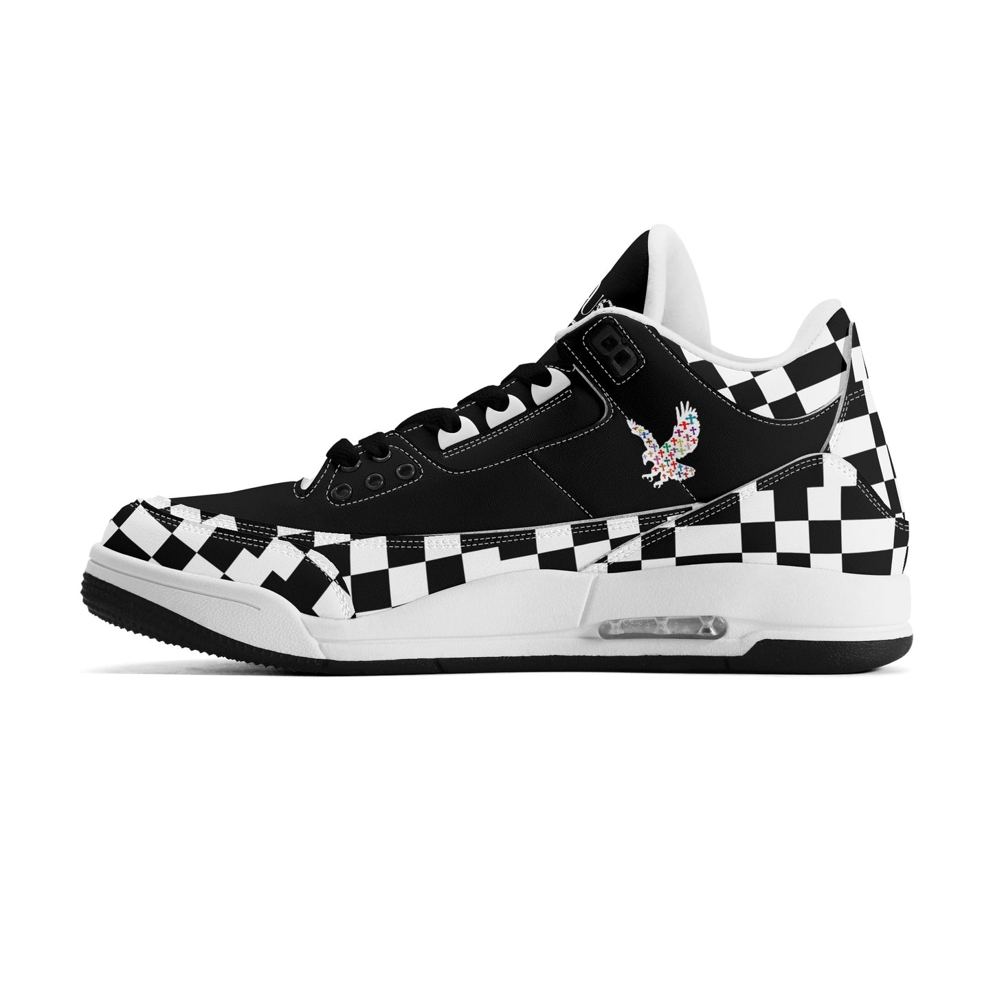 Mens Retro High Top Leather Basketball Sneakers-A5