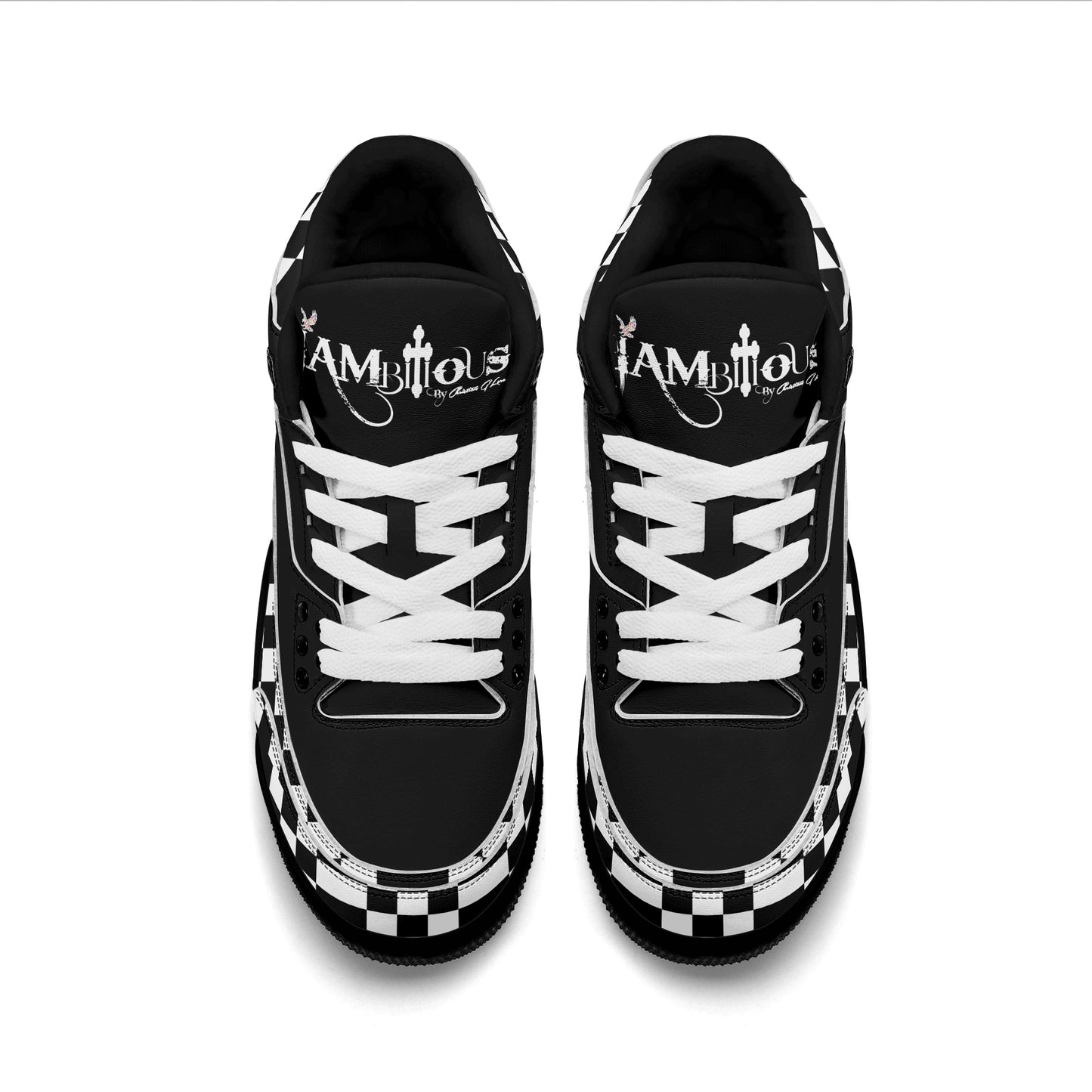 Mens Retro High Top Leather Basketball Sneakers-A5