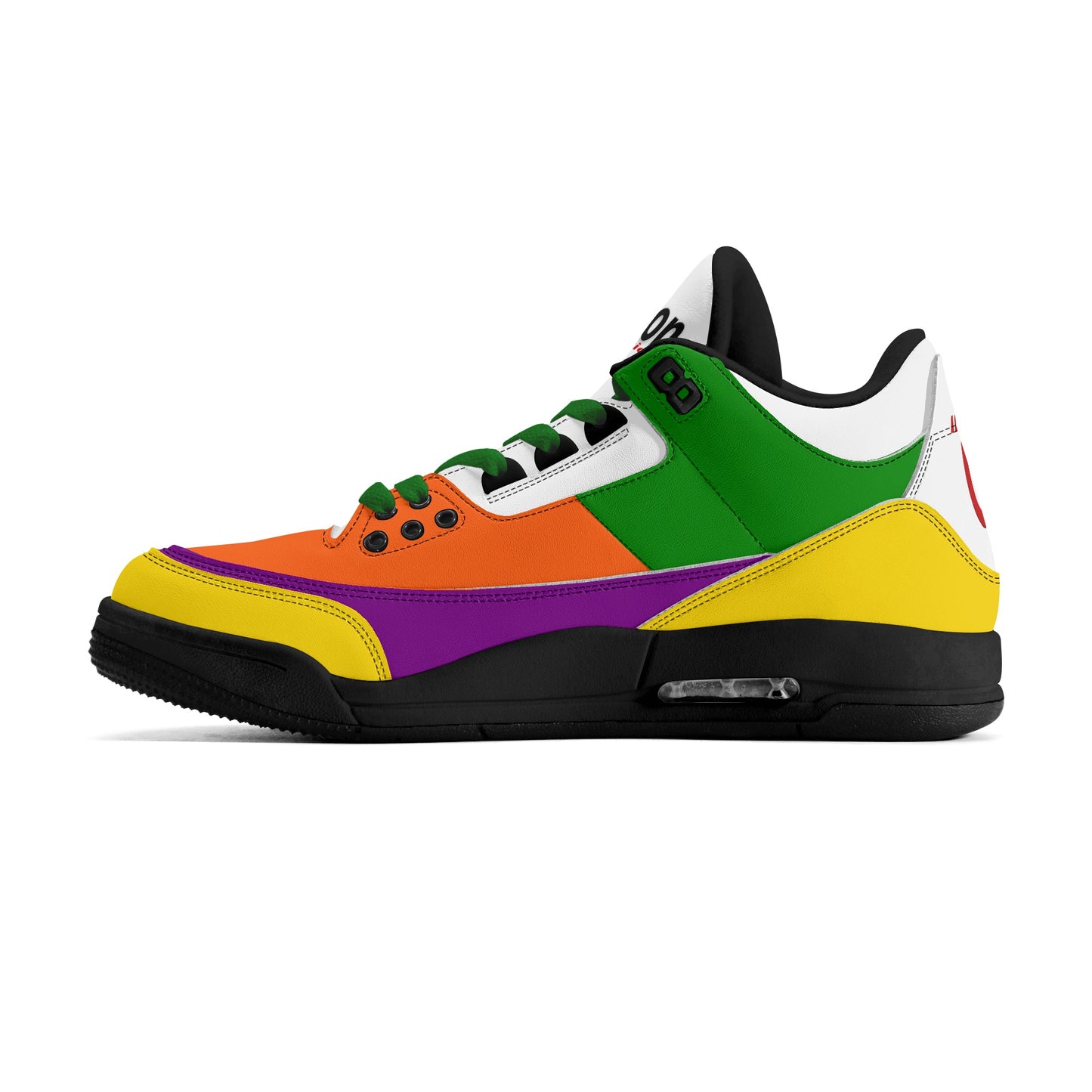 Mens Retro High Top Leather Basketball Sneakers-A5