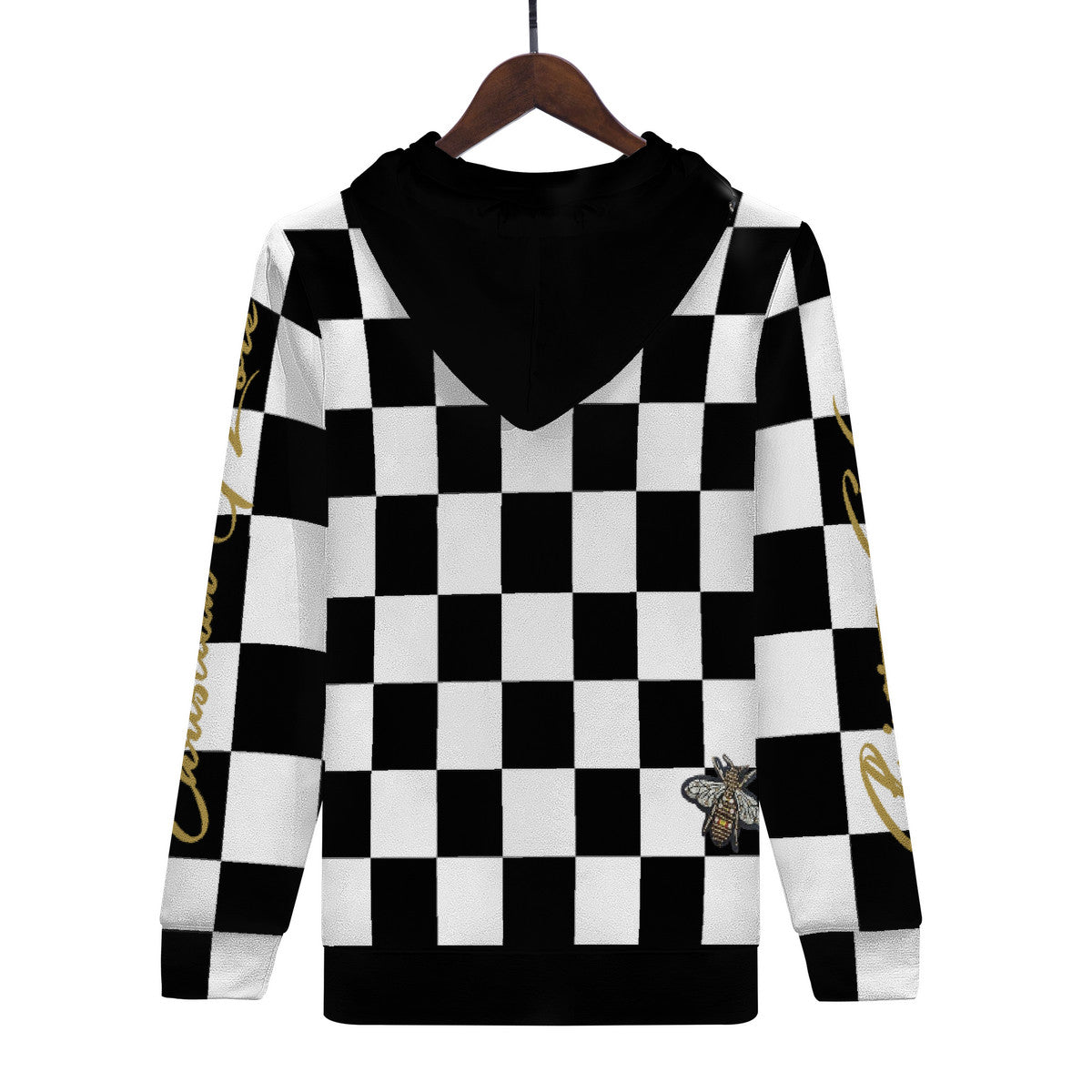 Black, White, and Cross All Over Hoodie