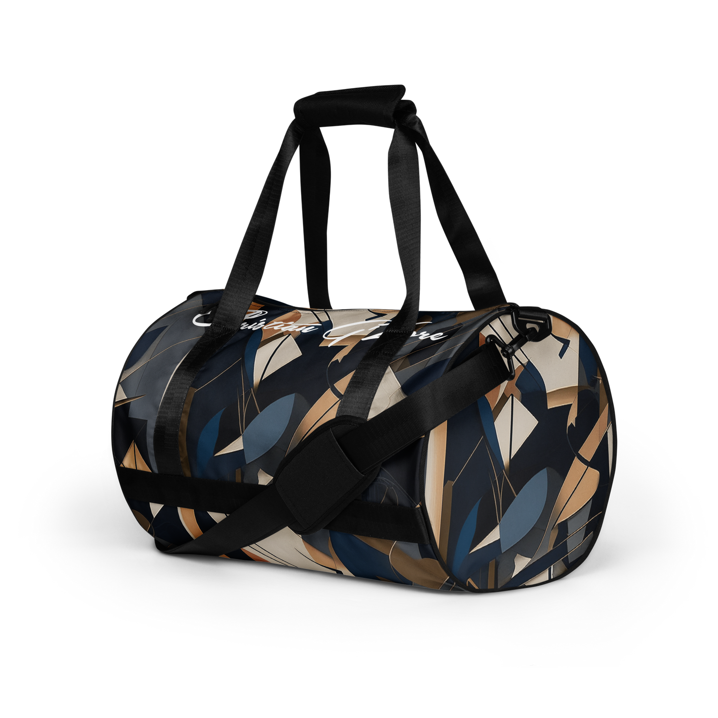 CG Abstract brown and blue Gym Bag
