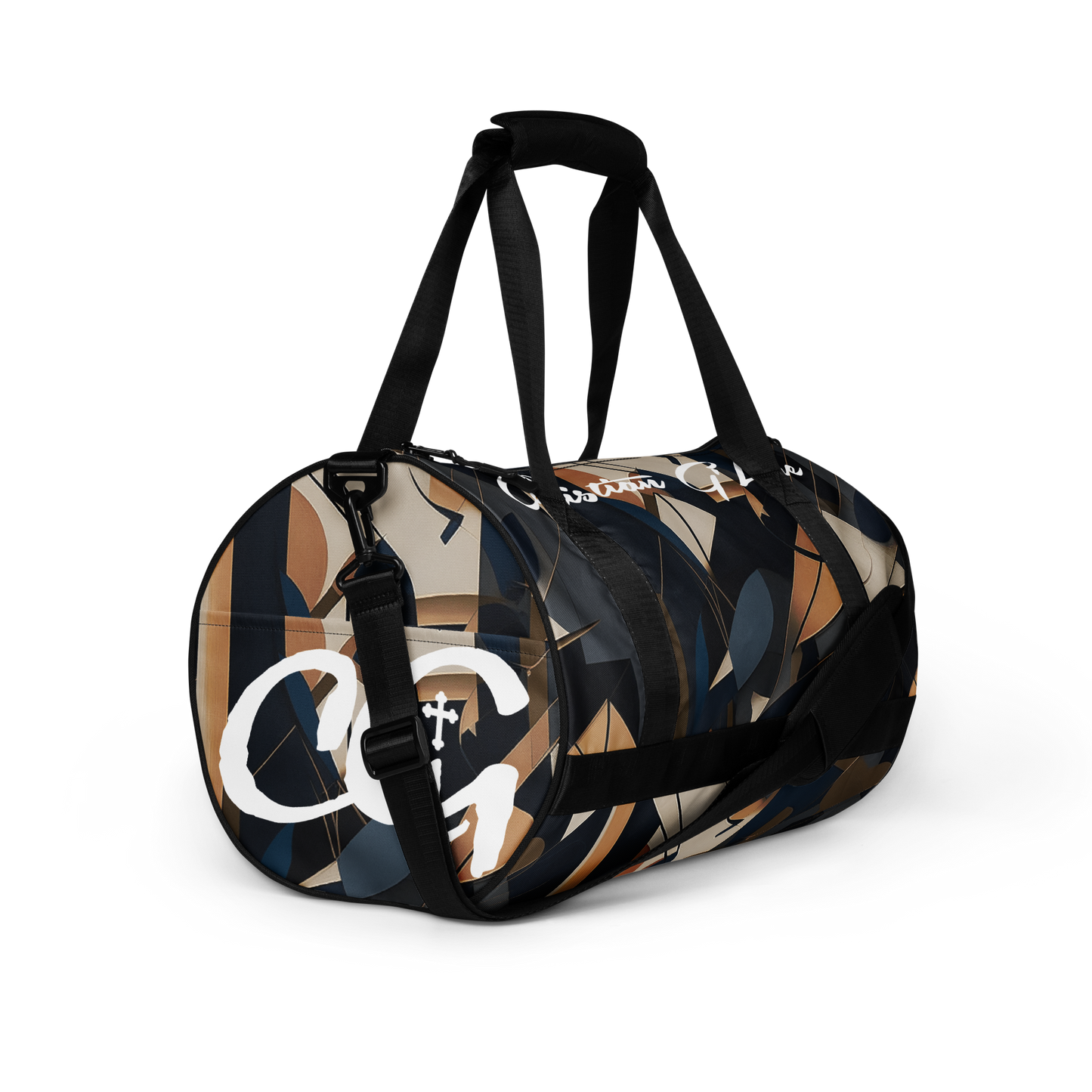 CG Abstract brown and blue Gym Bag