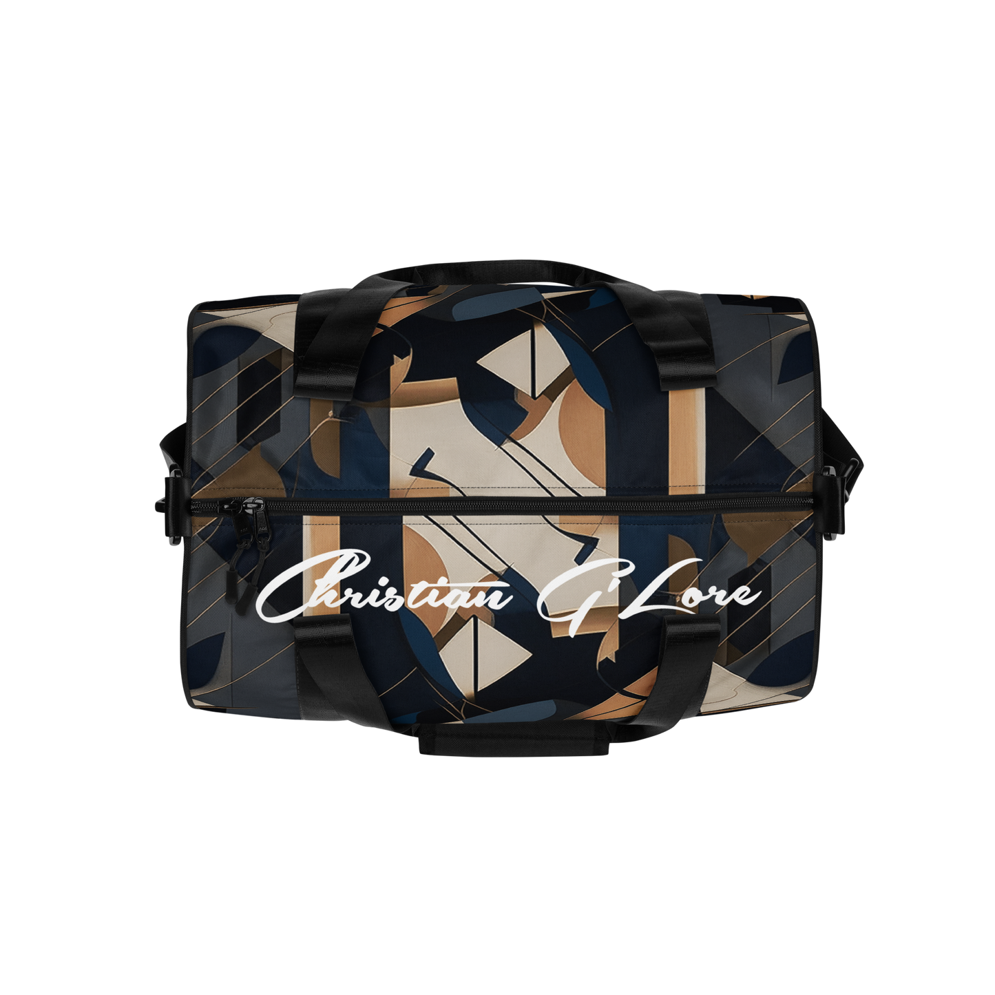 CG Abstract brown and blue Gym Bag