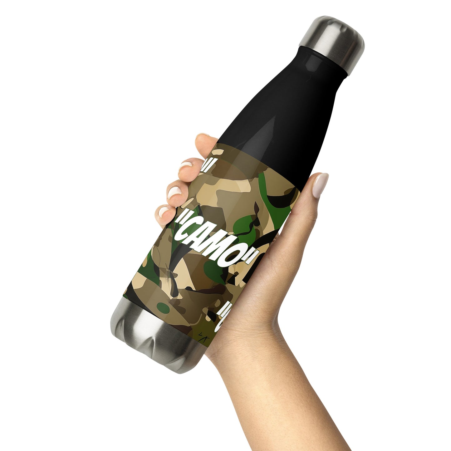 Stainless steel Camo water bottle